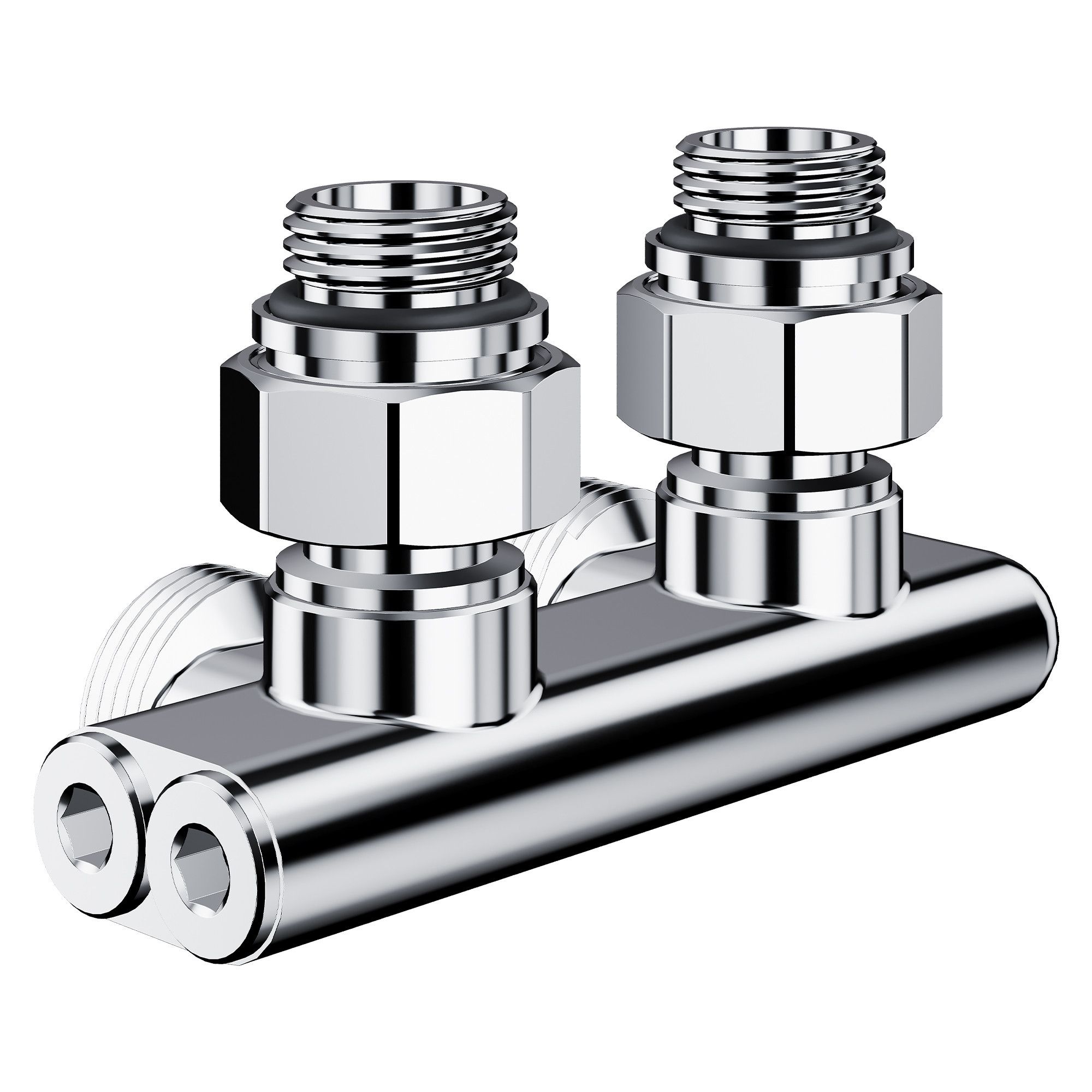 Узел нижнего подключения перекрестный Royal Thermo Design угловой 1/2"х3/4" EK (хром)