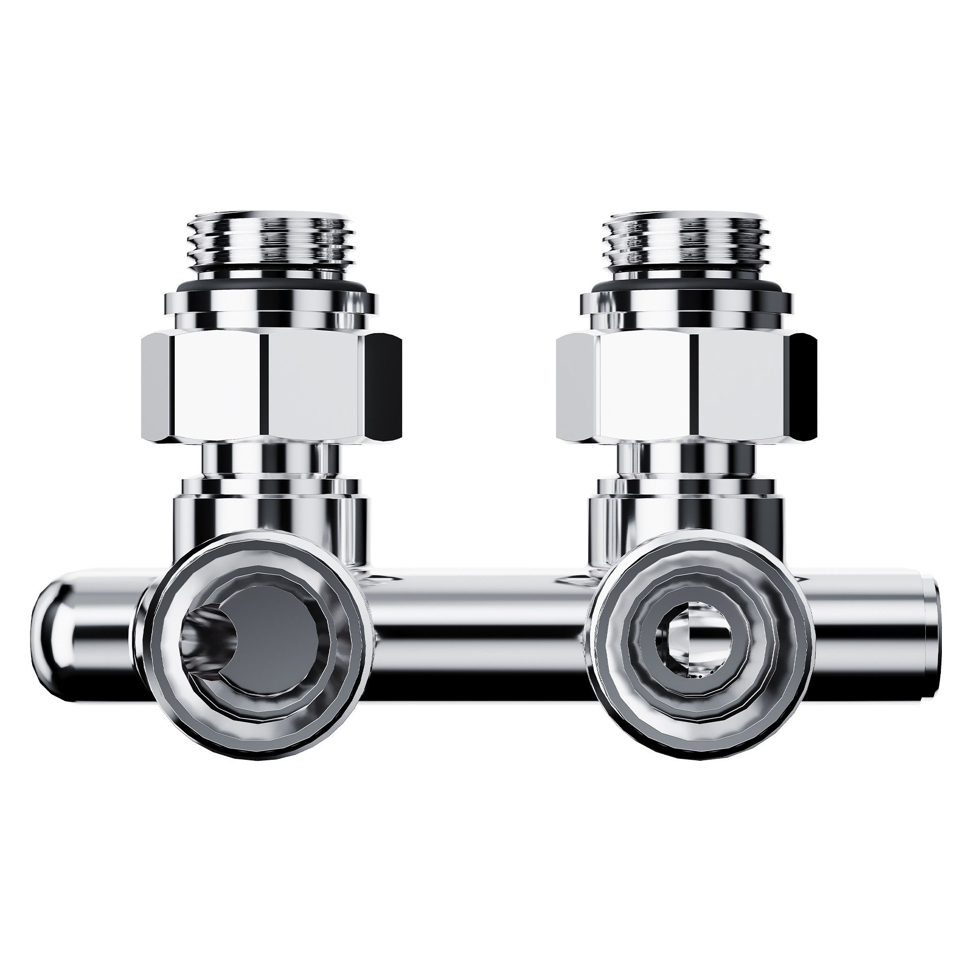 Узел нижнего подключения перекрестный Royal Thermo Design угловой 1/2"х3/4" EK (хром)