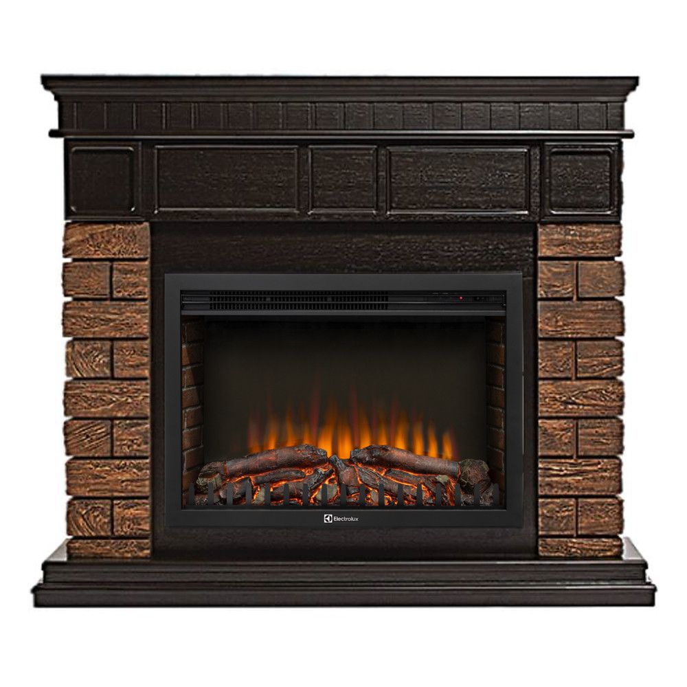Каминокомплект: Очаг Electrolux 3020RLS N, портал Bricks Wood 30 кам. кор. шп. т.д