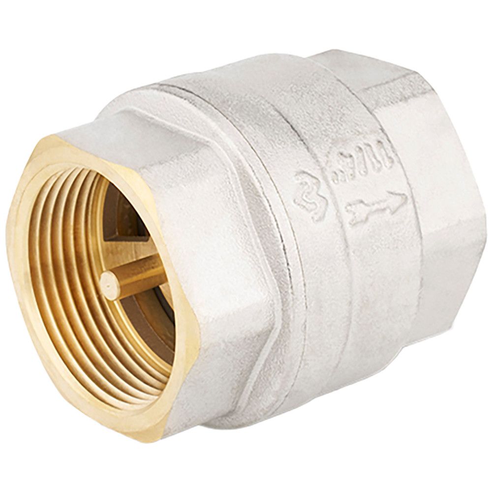 Клапан обратный Varmega с латунным седлом VM04804, 1 1/4", никелированный