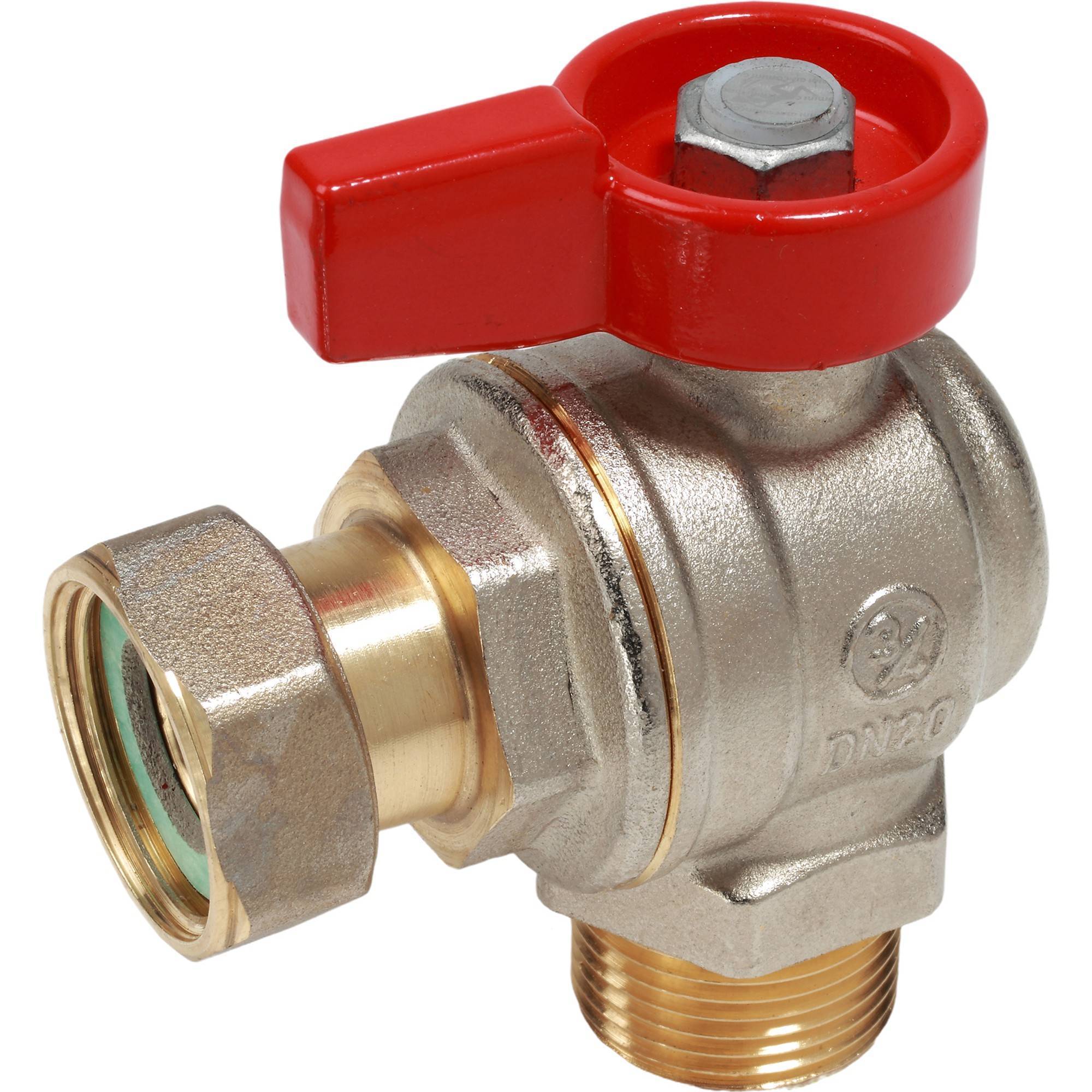 Кран шаровой Giacomini R780P угловой для котлов и счетчиков 1/2 НР x 1/2 гайка R780PX013