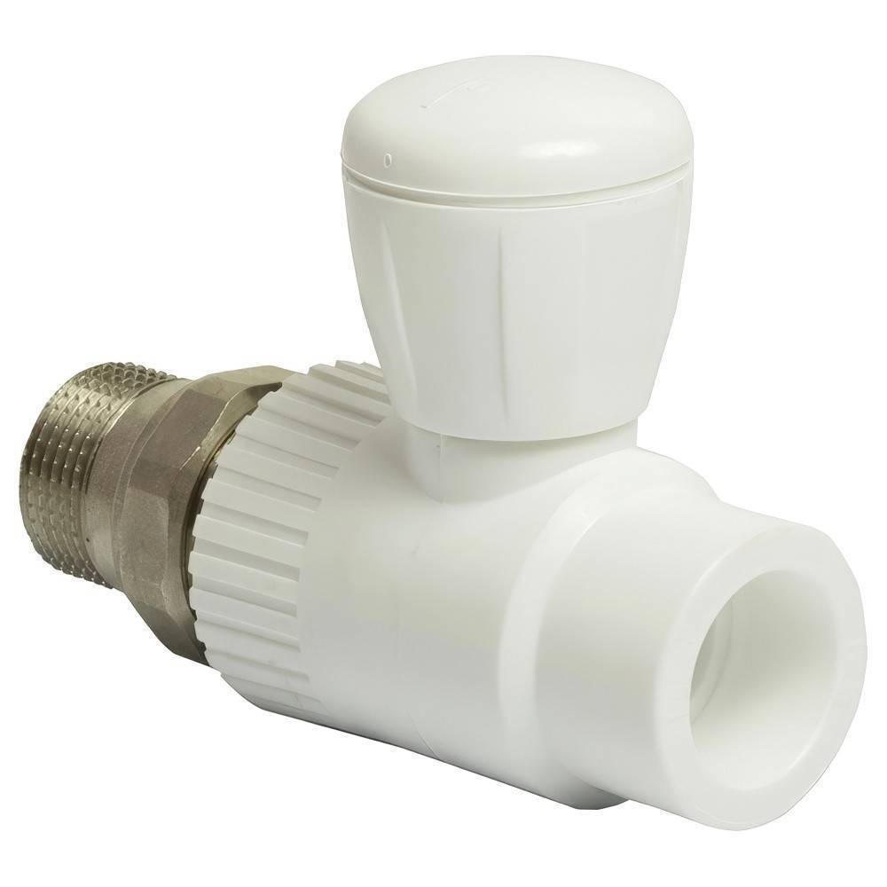 Кран шаровой THERMOLIGHT американка PP-R 25х3/4 прямой белый UPF 006 25 20 00 W