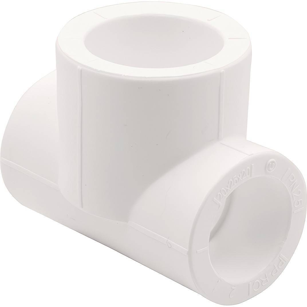 Тройник переходной THERMOLIGHT PP-R 20х25х20 мм белый НС-1620596