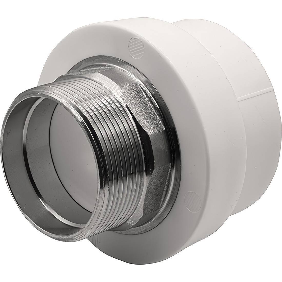 Муфта комбинированная THERMOLIGHT PP-R НР 63х2 под ключ белая НС-1620515