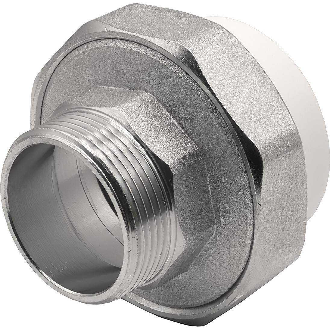 Муфта комбинированная разъемная PP-R Thermolight 50x1 1/2 НР белая НС-1620538