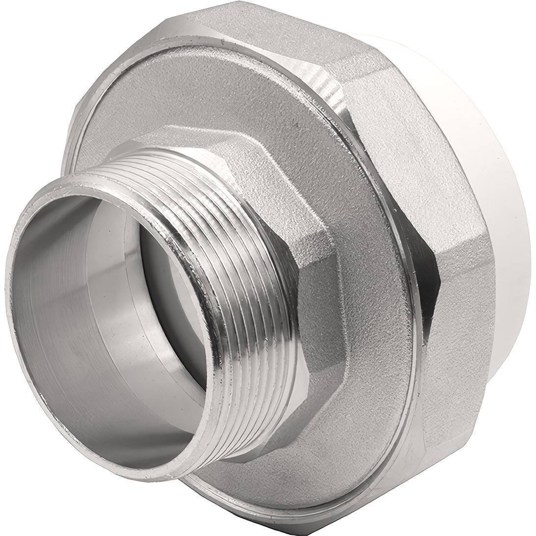 Муфта комбинированная разъемная PP-R Thermolight 63x2 НР белая НС-1620539