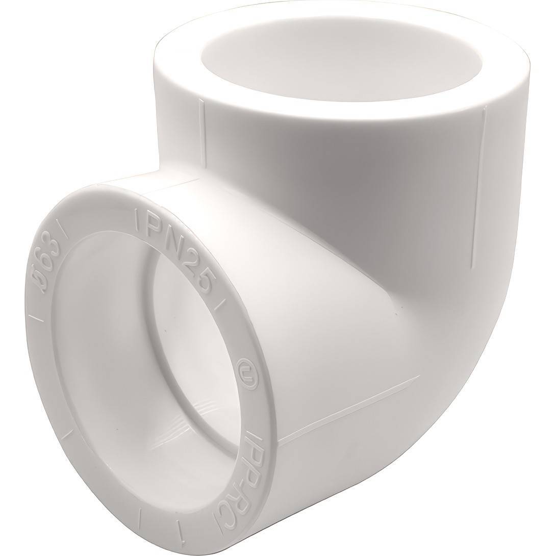 Угольник 90° PP-R THERMOLIGHT 63 мм белый НС-1620663