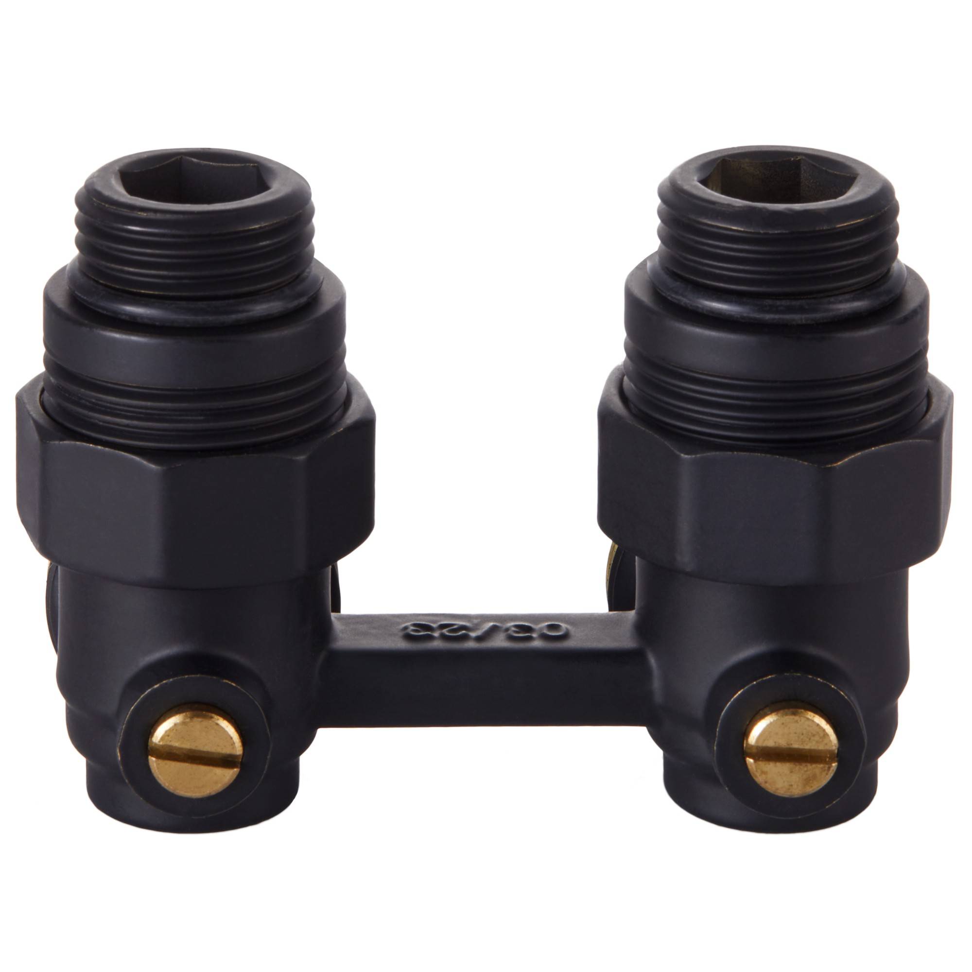 Узел нижнего подключения Royal Thermo угловой 1/2 x 3/4 EK черный RTE 07.00004