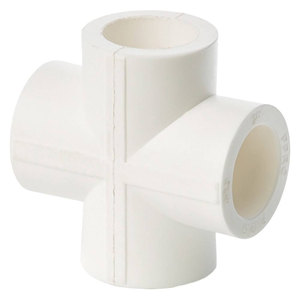 Крестовина полипропиленовая Lammin PPR 40 мм белая НС-1641568