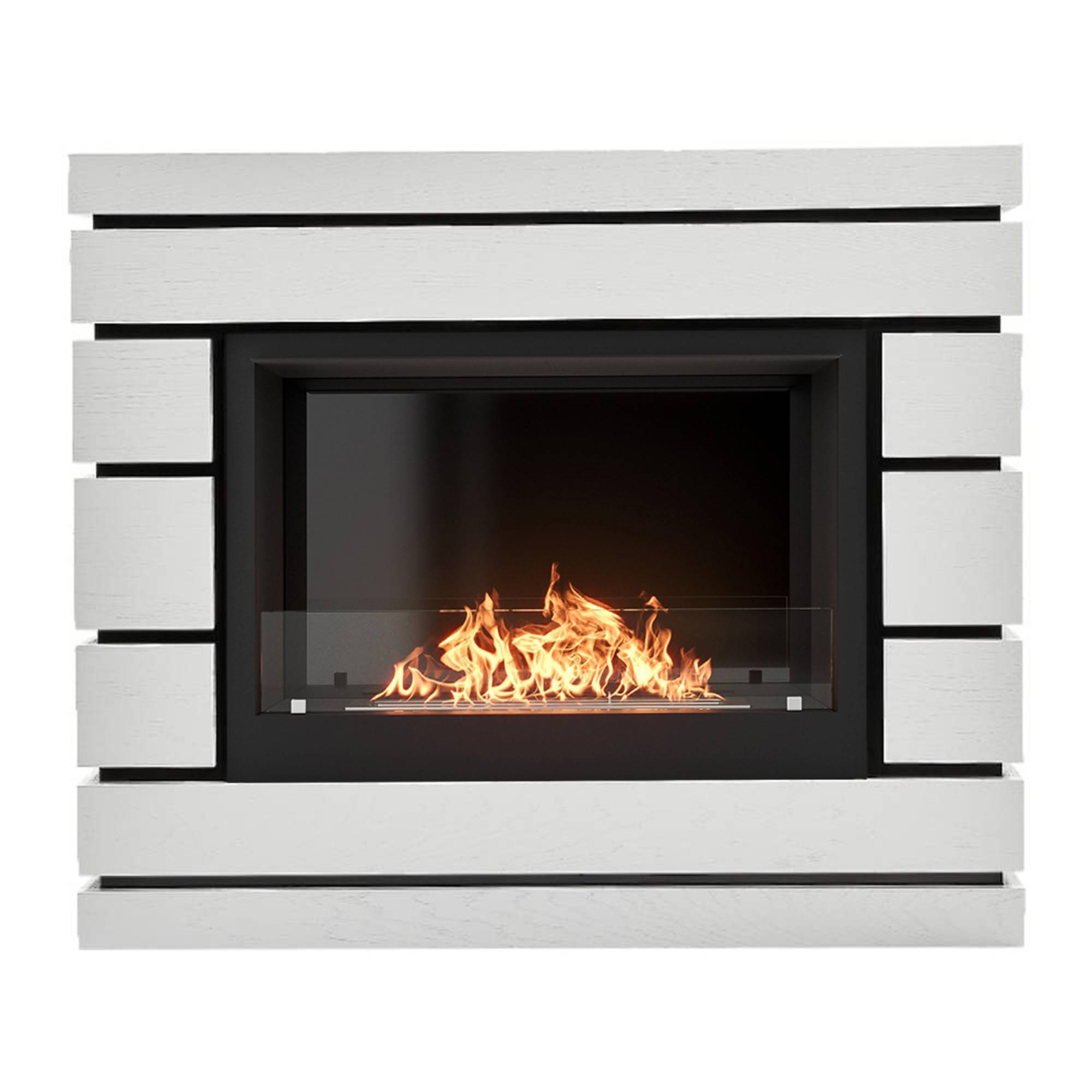 Каминокомплект Firelight Moderno 25 шпон белый дуб с биокамином BFP/P-2520 1660818