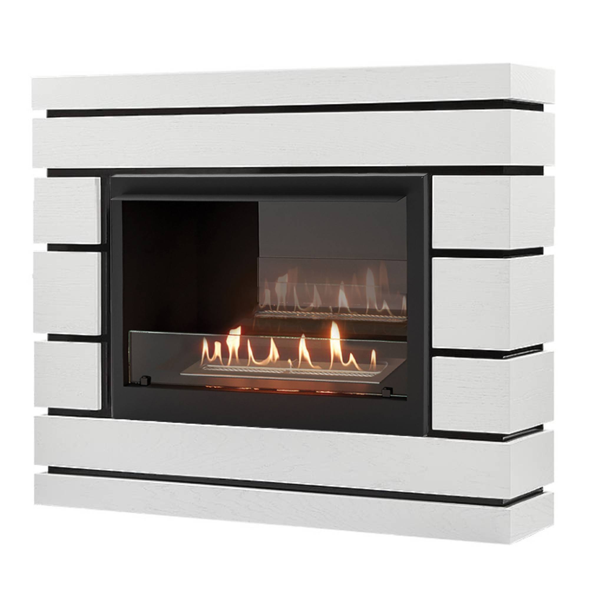 Каминокомплект Firelight Moderno 25 шпон белый дуб с биокамином BFP/P-2520 1660818