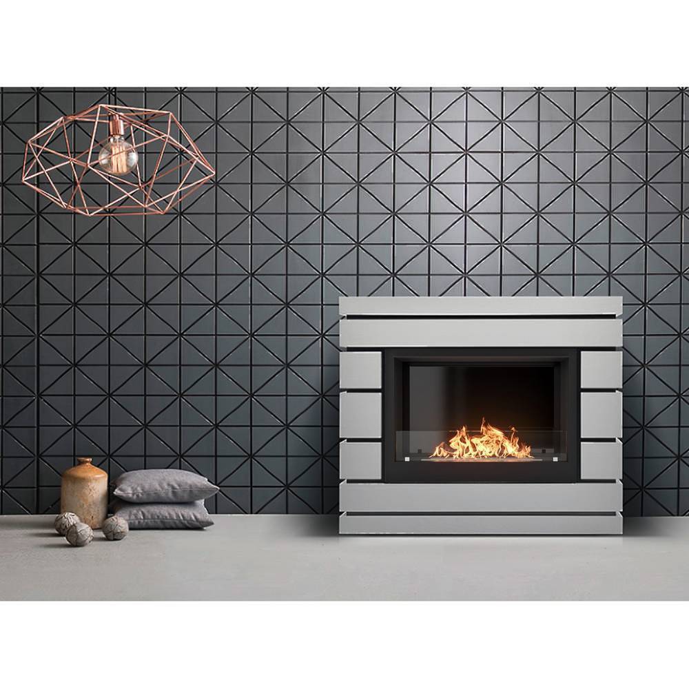 Каминокомплект Firelight Moderno 25 шпон белый дуб с биокамином BFP/P-2520 1660818