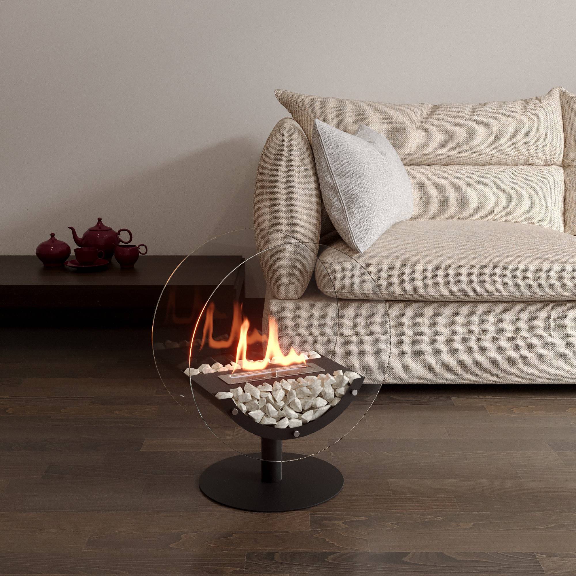 Биокамин напольный Royal Thermo RTBFP-F500L Lens