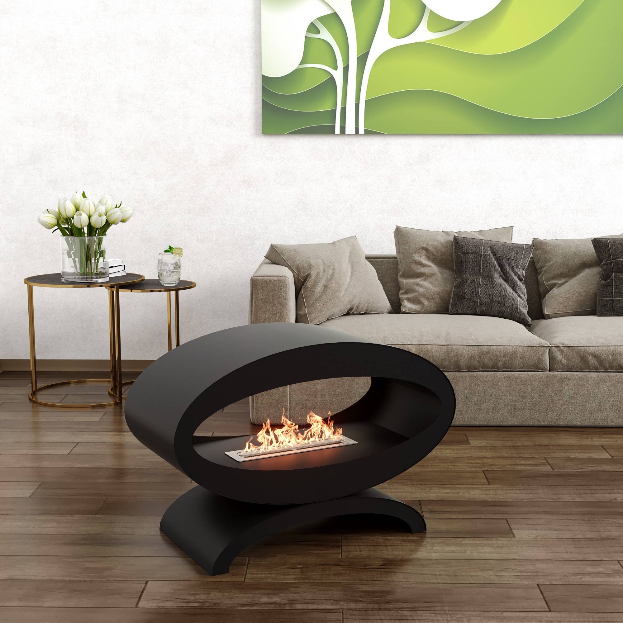 Биокамин напольный Royal Thermo RTBFP-F900E Ellipse