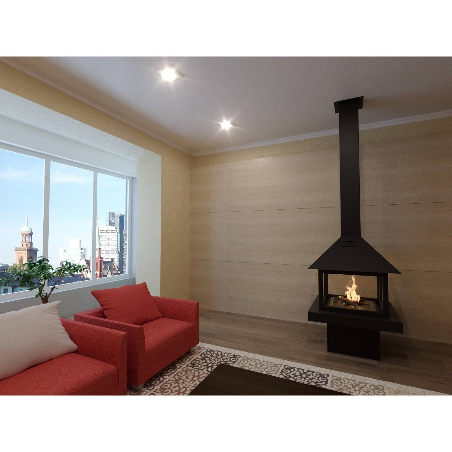 Биокамин напольный Royal Thermo RTBFP-F850I Island