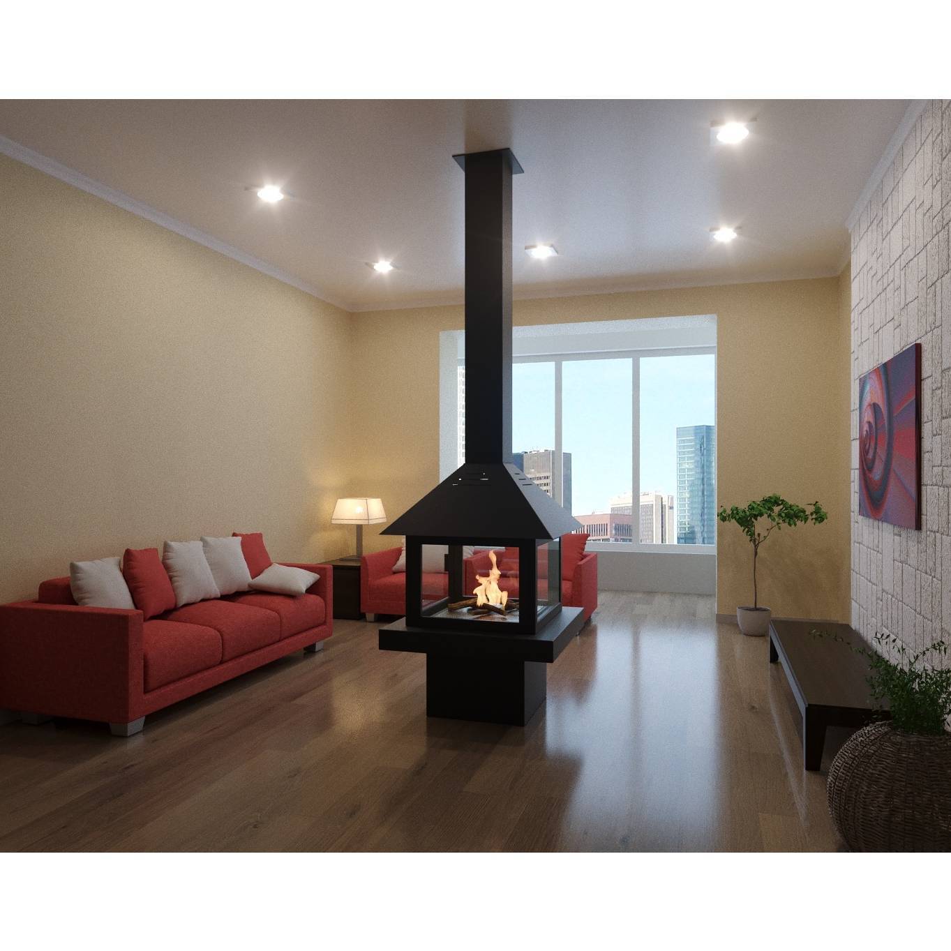 Биокамин напольный Royal Thermo RTBFP-F850I Island