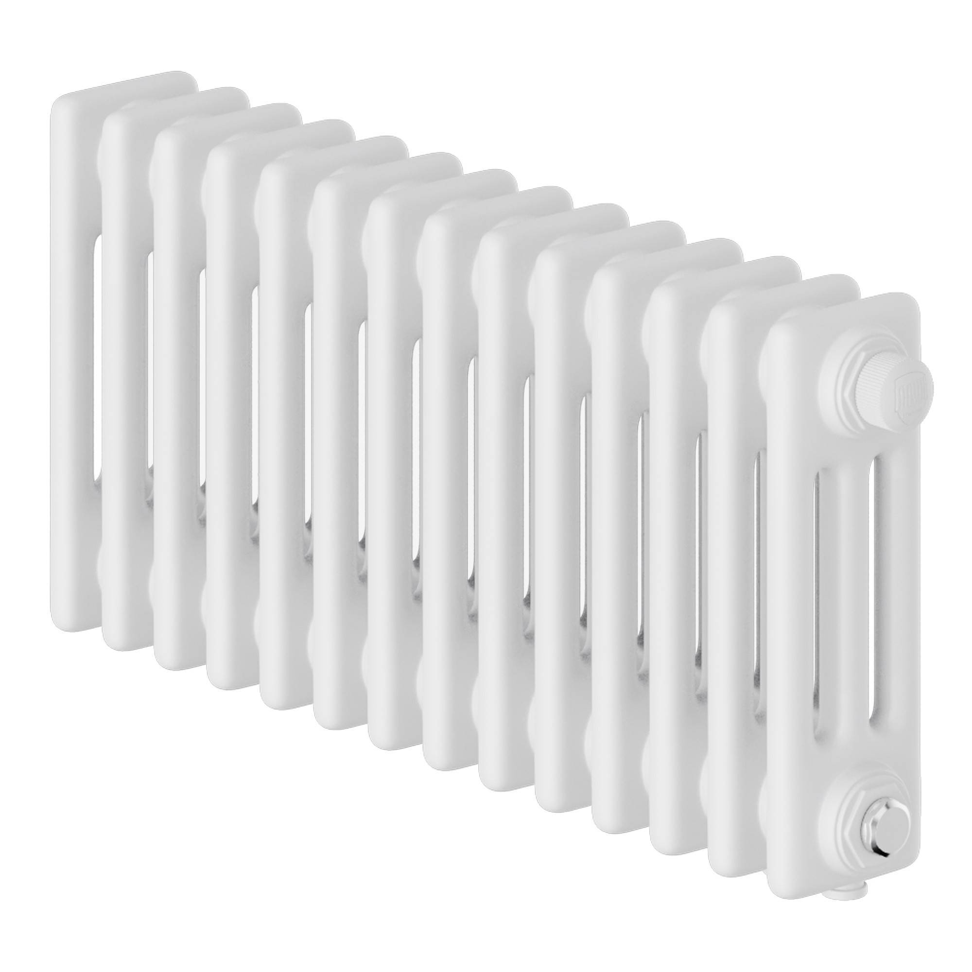 Трубчатый радиатор Royal Thermo Insignia VC3030 14 секций нижнее подключение RAL 9016 НС-1631224