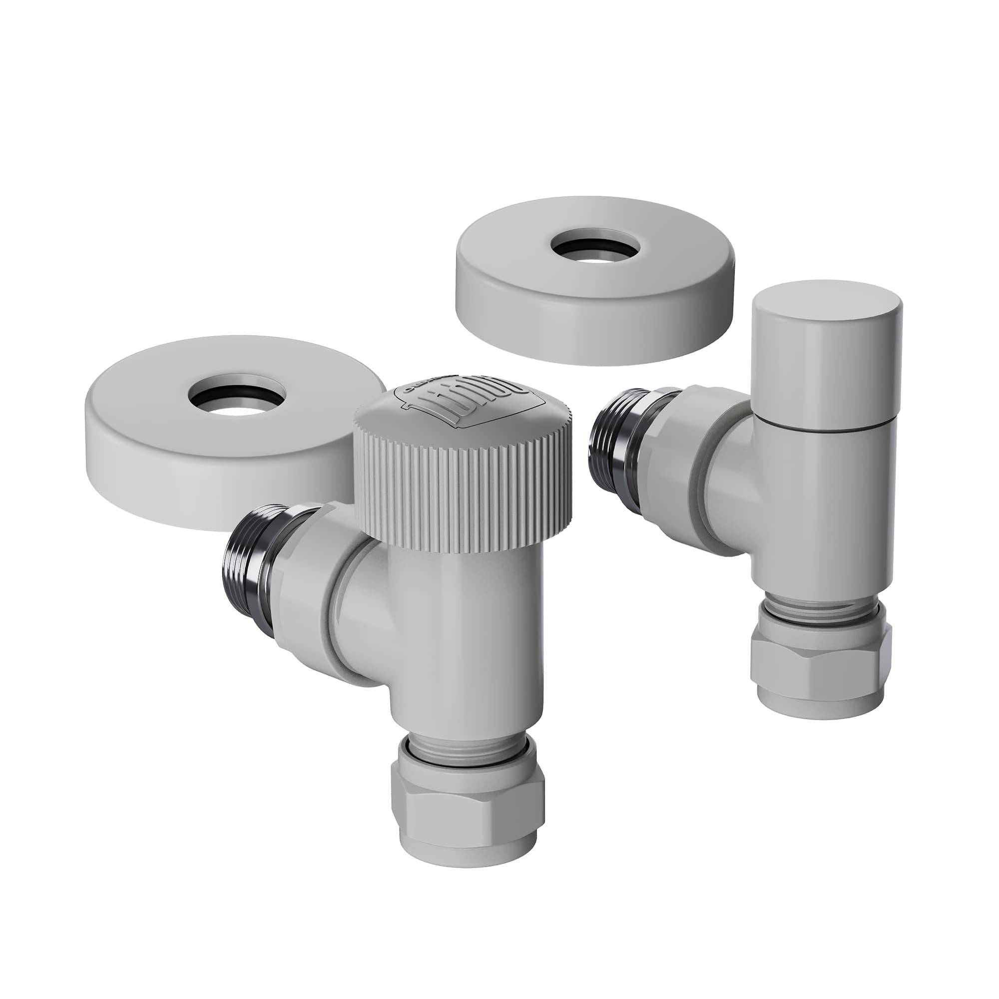 Набор термостатический угловой Royal Thermo Design Pro 15 мм M30x1.5 белый НС-1646648