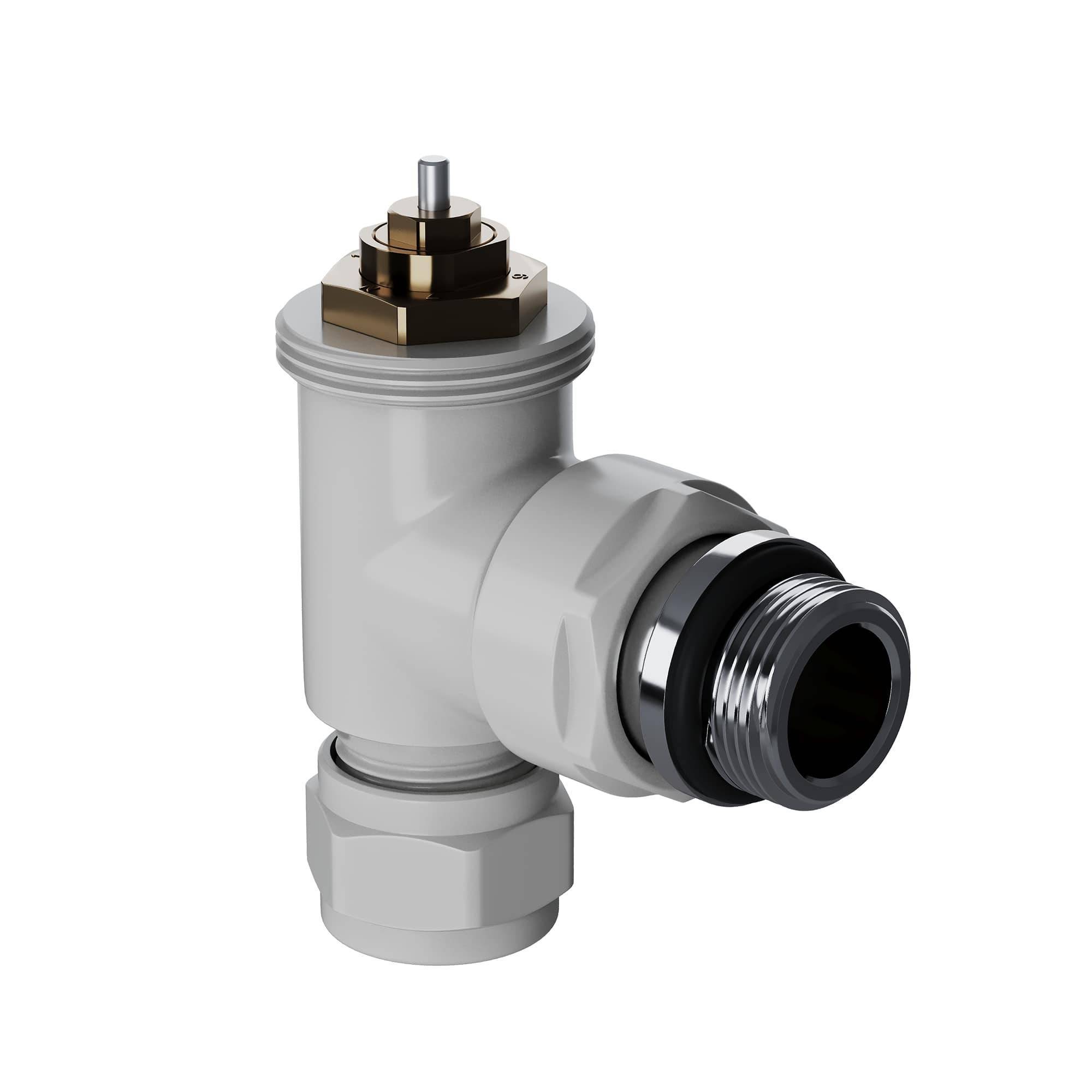 Набор термостатический угловой Royal Thermo Design Pro 15 мм M30x1.5 белый НС-1646648