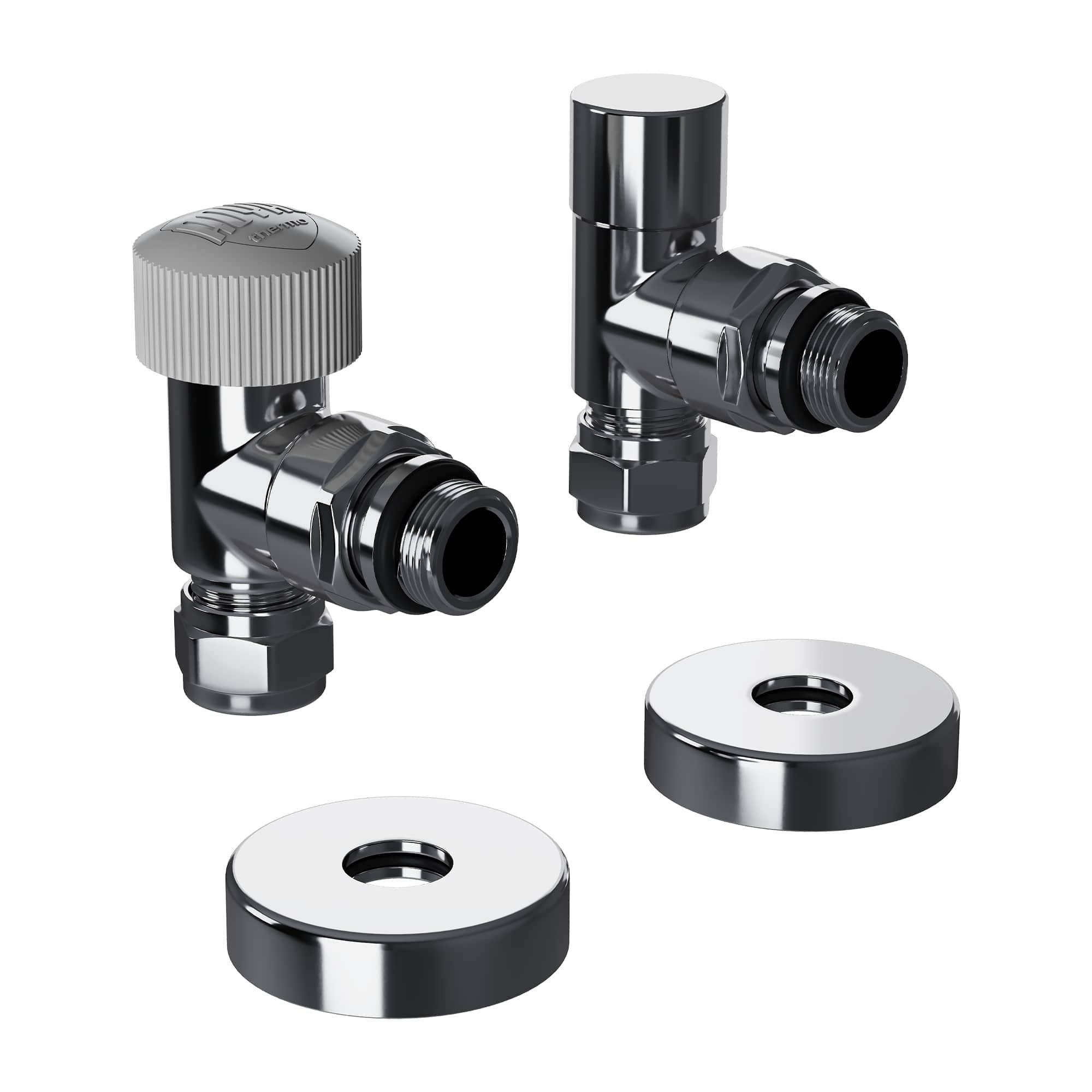 Набор термостатический угловой Royal Thermo Design Pro 15 мм M30x1.5 хром НС-1646649