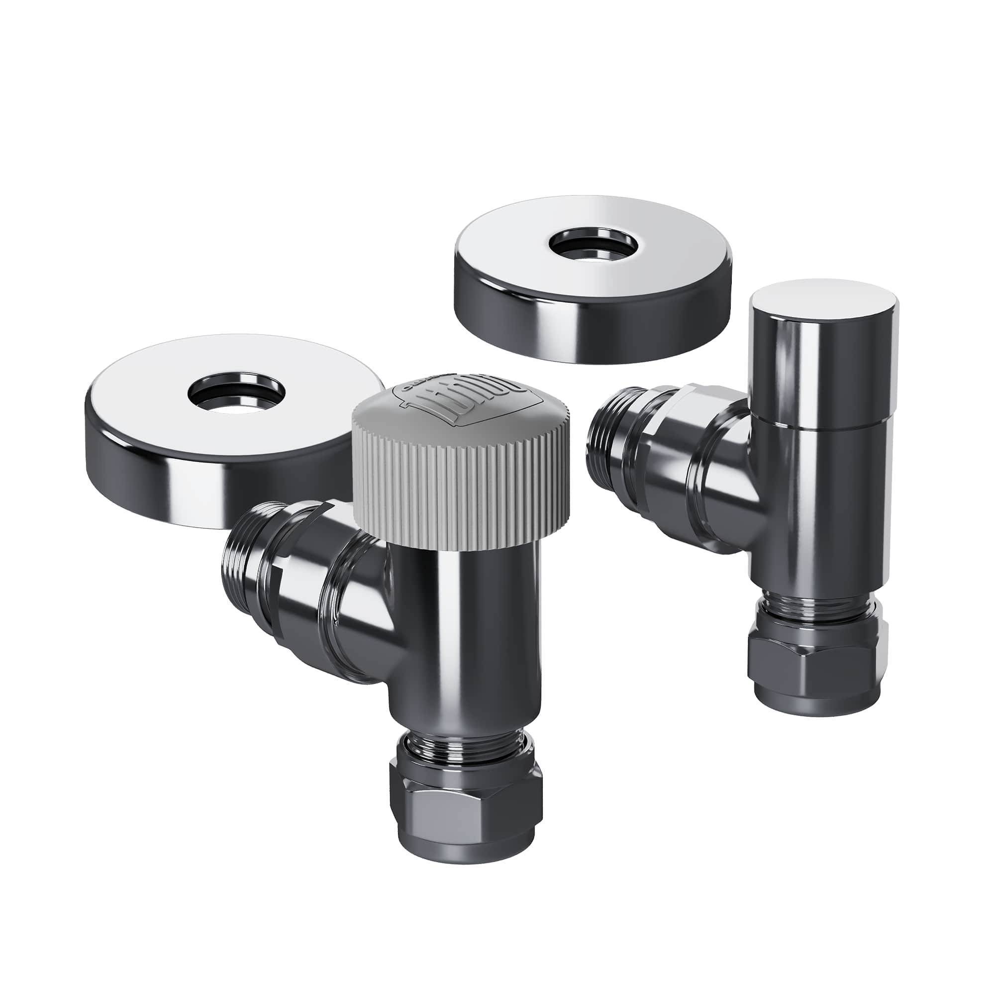 Набор термостатический угловой Royal Thermo Design Pro 15 мм M30x1.5 хром НС-1646649