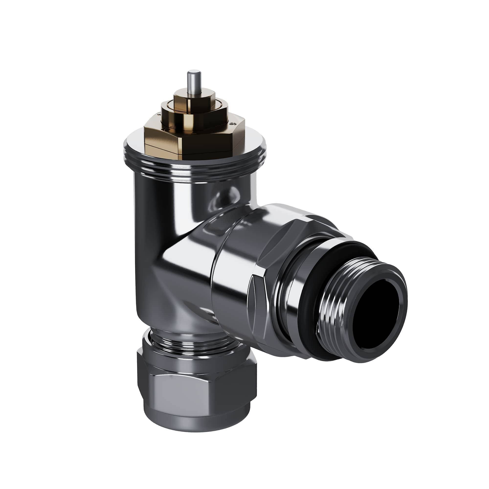 Набор термостатический угловой Royal Thermo Design Pro 15 мм M30x1.5 хром НС-1646649