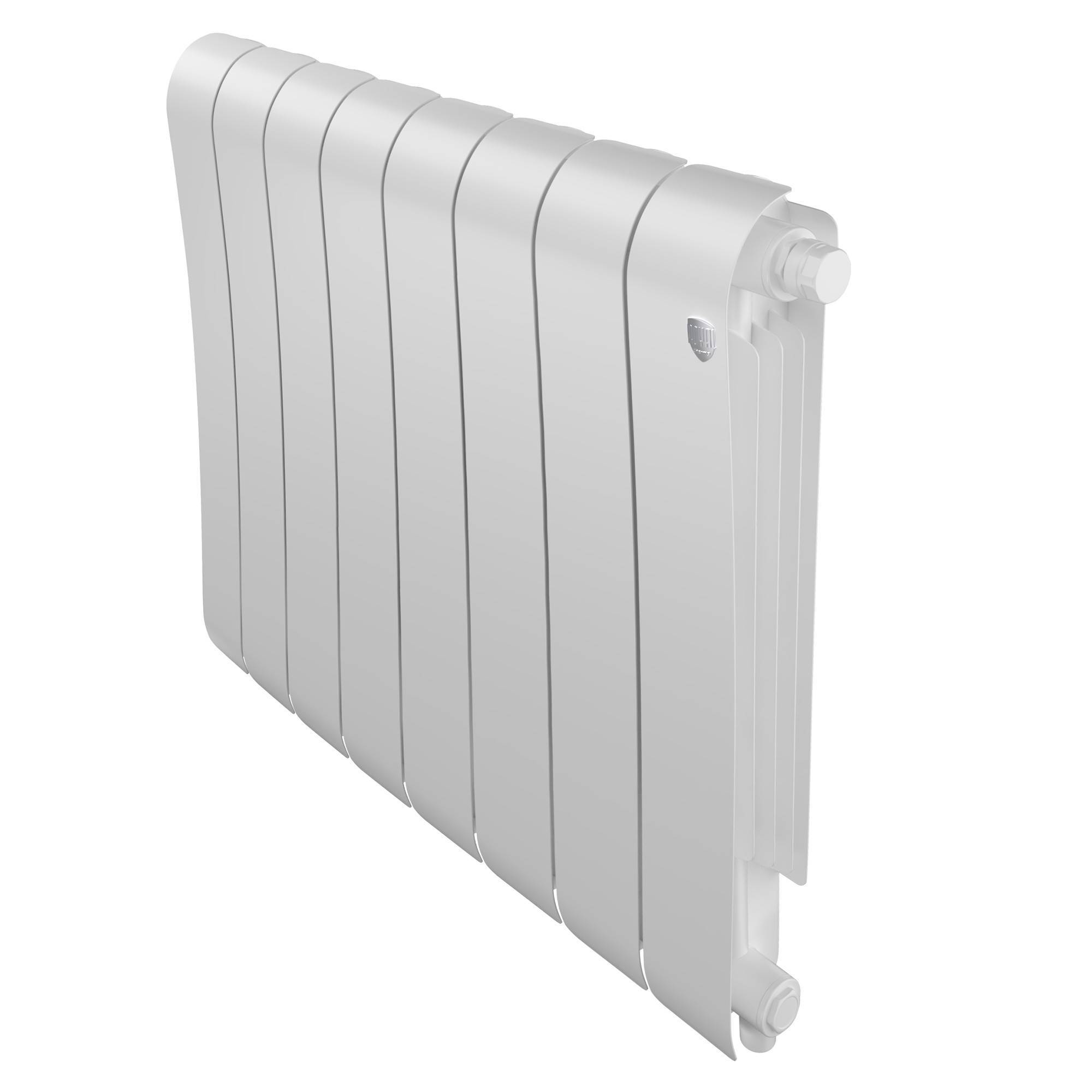 Радиатор биметаллический Royal Thermo Infinity 500 Bianco Traffico VR80 8 секций нижнее подключение НС-1658380