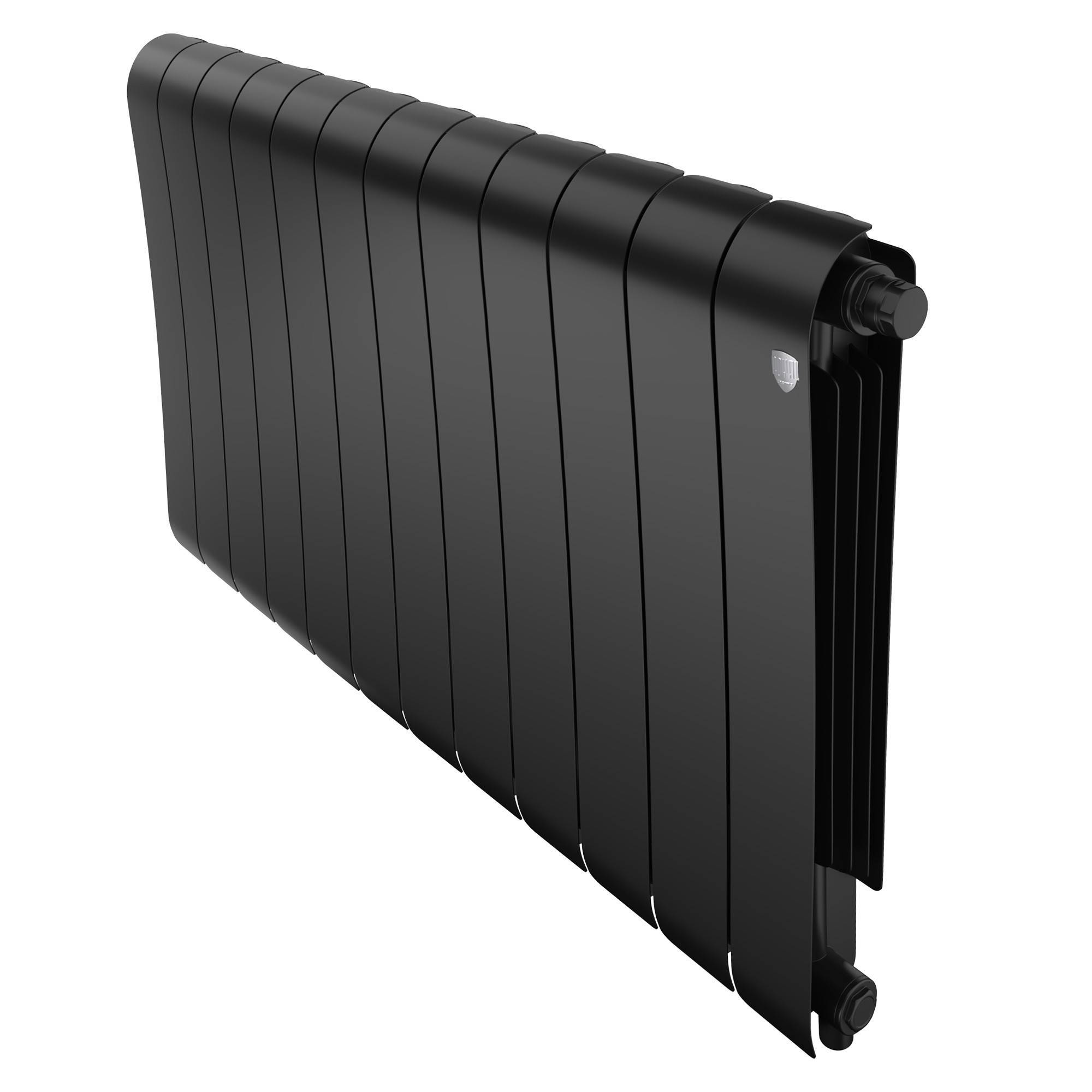 Радиатор биметаллический Royal Thermo Infinity 500 Noir Sable VR80 12 секций нижнее подключение НС-1658382