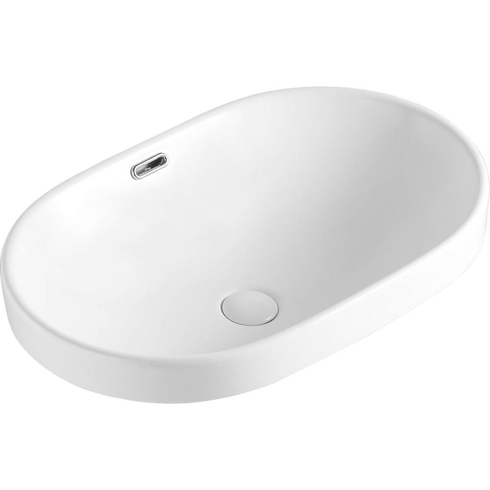 Раковина Orange B05-600W встраиваемая сверху санфарфор белый глянец B05-600W