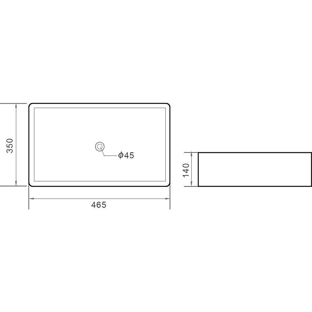 Раковина накладная Orange B02-460mb черный матовый B02-460mb