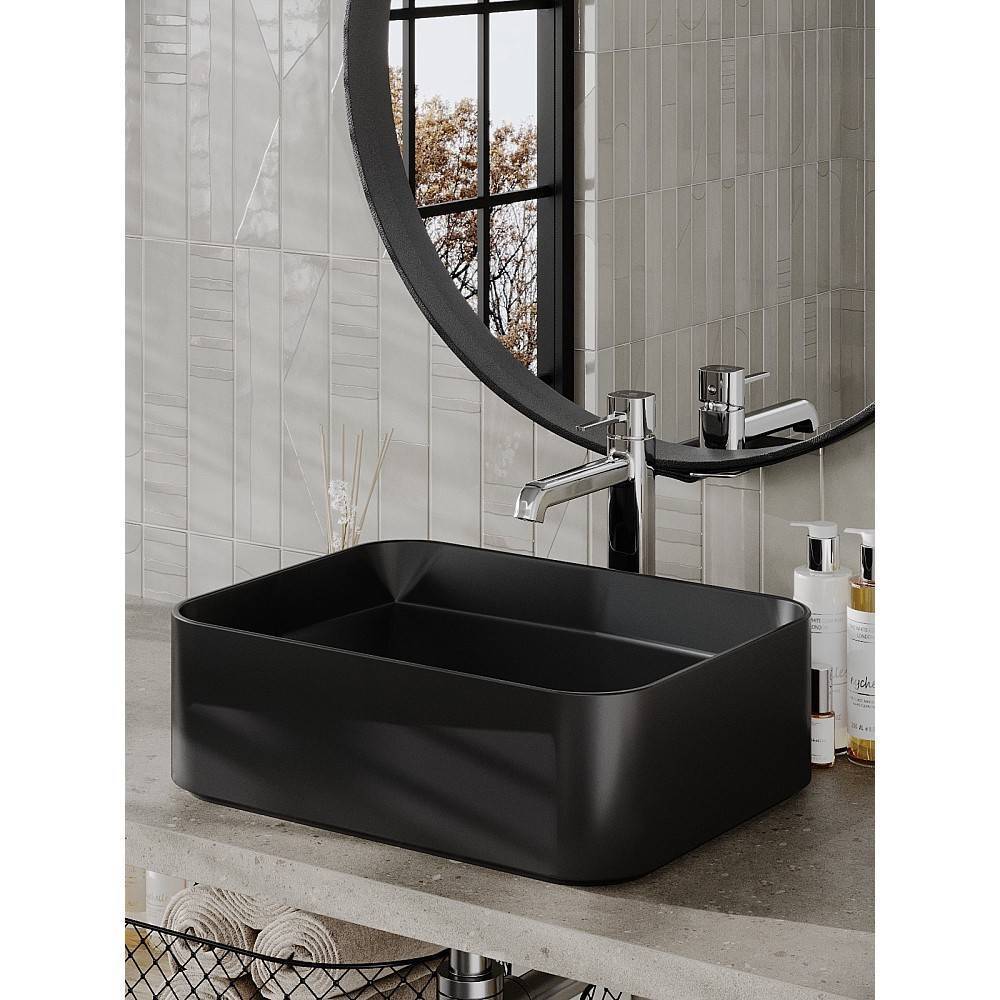 Раковина накладная Orange B02-460mb черный матовый B02-460mb