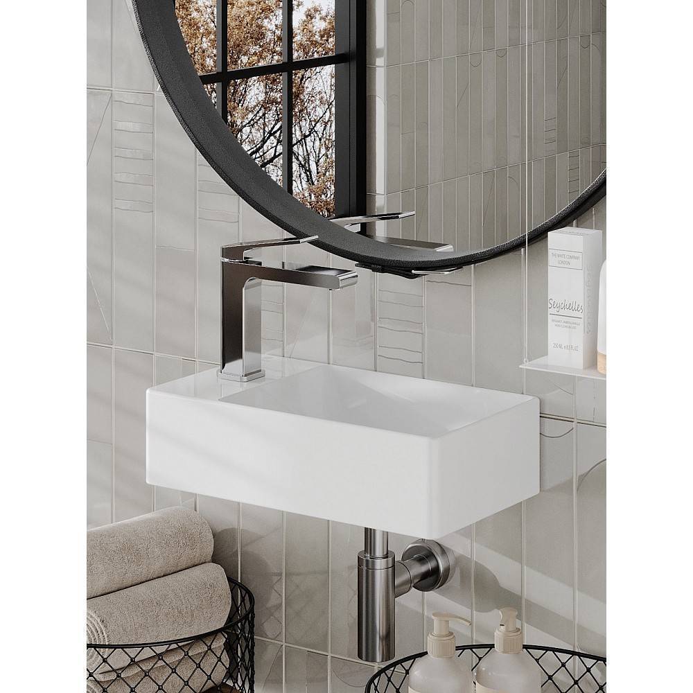 Раковина подвесная Orange B05-375RW правая белый глянец B05-375RW