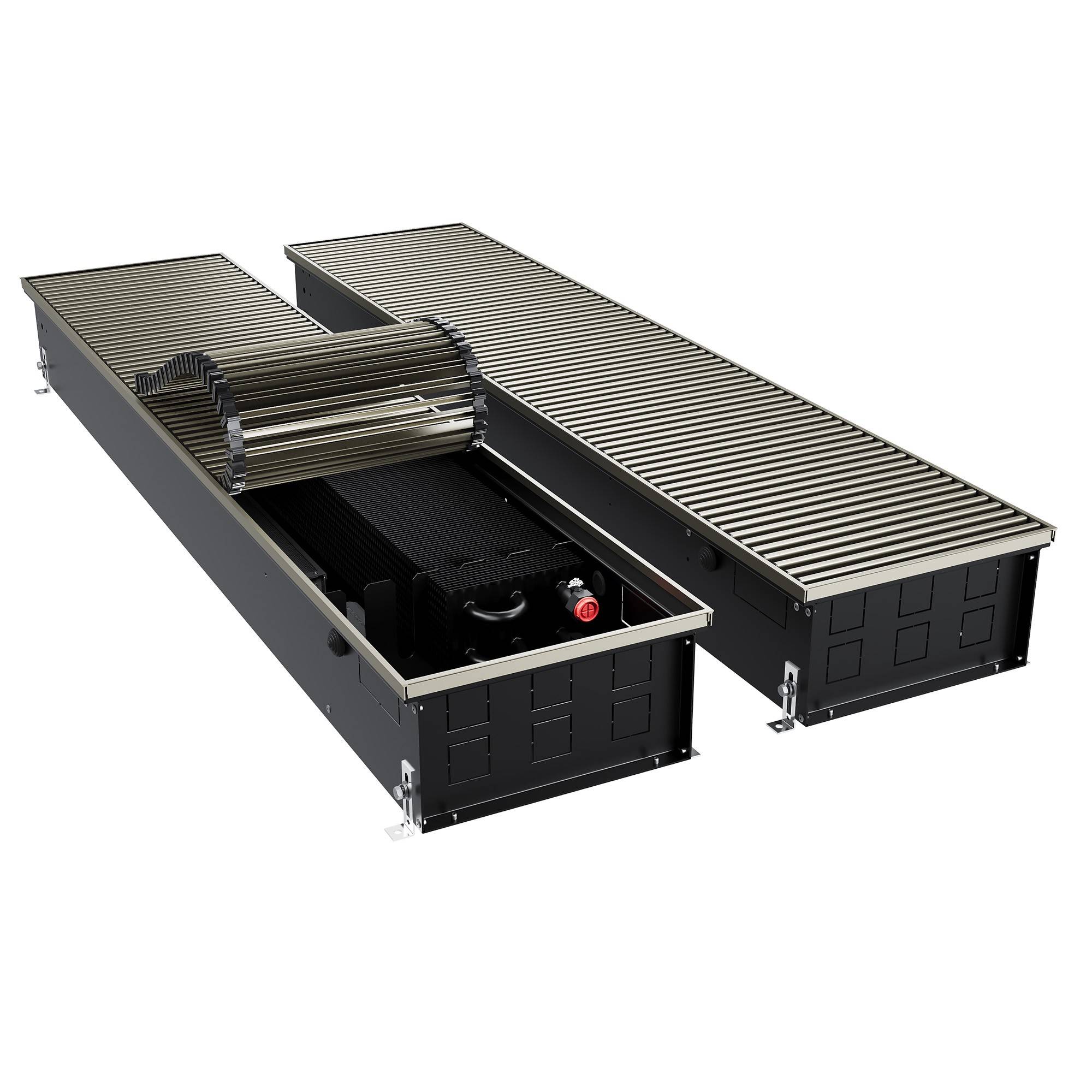 Внутрипольный конвектор Royal Thermo ATRIUM TURBO 150x300x2200 мм инверторный Латунь НС-1666409