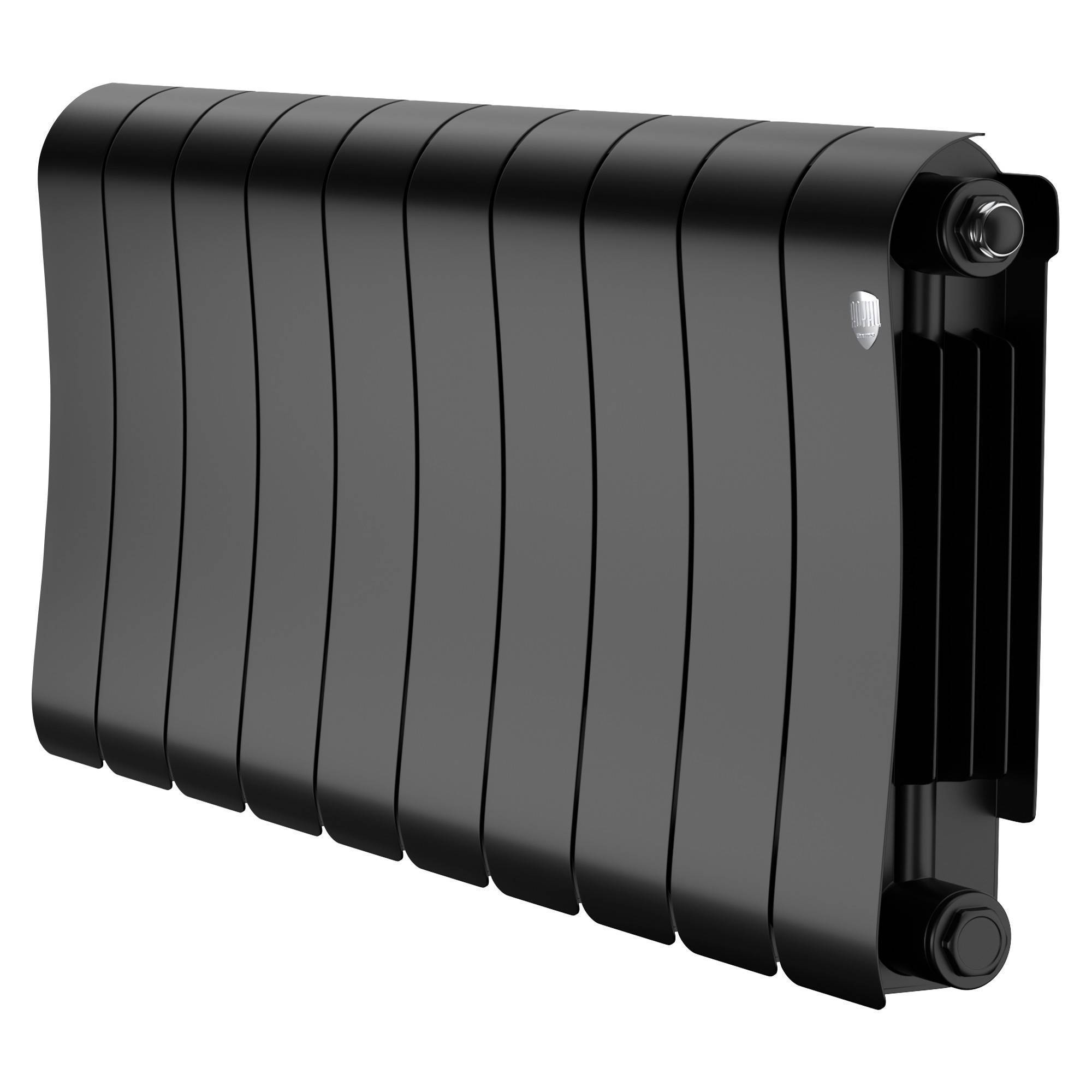 Радиатор биметаллический Royal Thermo Infinity 300 Noir Sable 10 секций боковое подключение НС-1683527