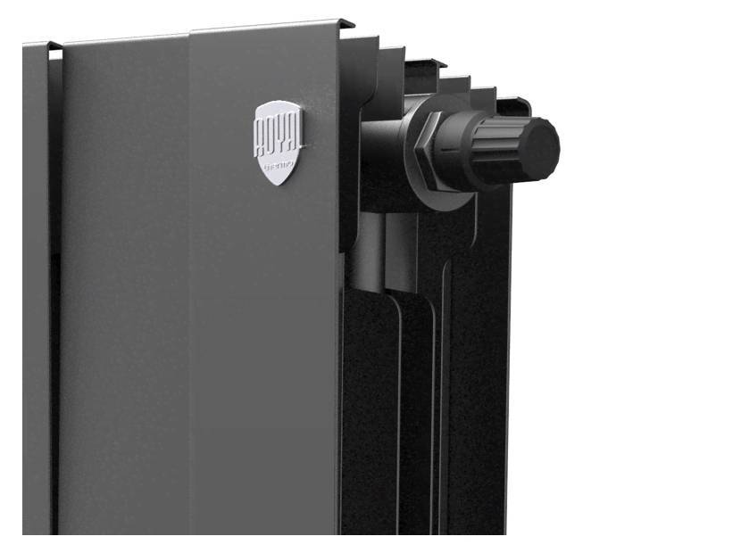 Биметаллический радиатор Royal Thermo PianoForte 300 Noir Sable 6 секций нижнее подключение 1346070