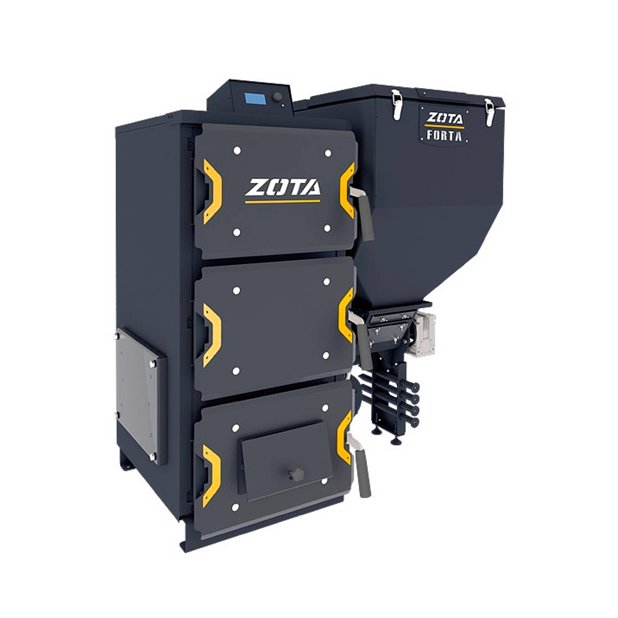 Котел угольный ZOTA Forta 20 кВт DM с автоматической подачей топлива (котел + бункер) НС-1629746