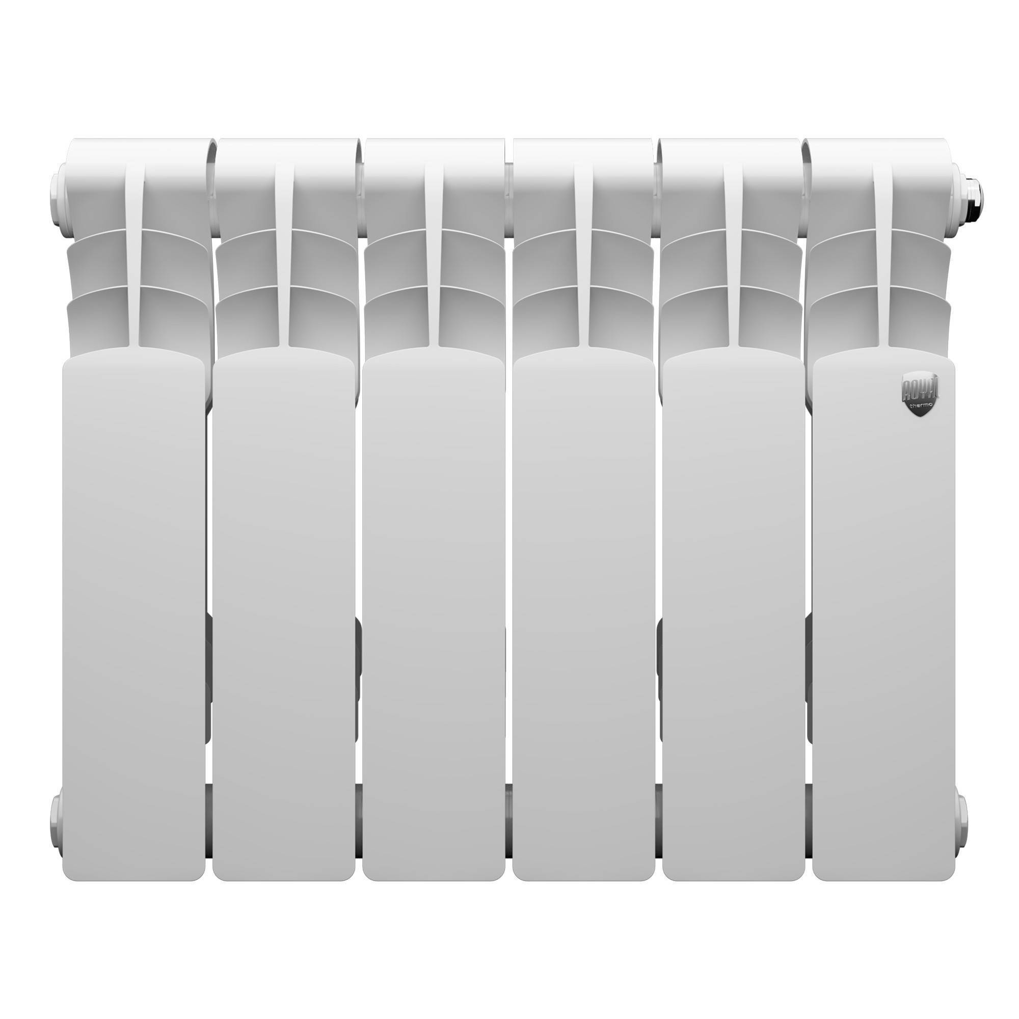 Радиатор биметаллический Royal Thermo Revolution B 350 6 секций боковое подключение 1682415