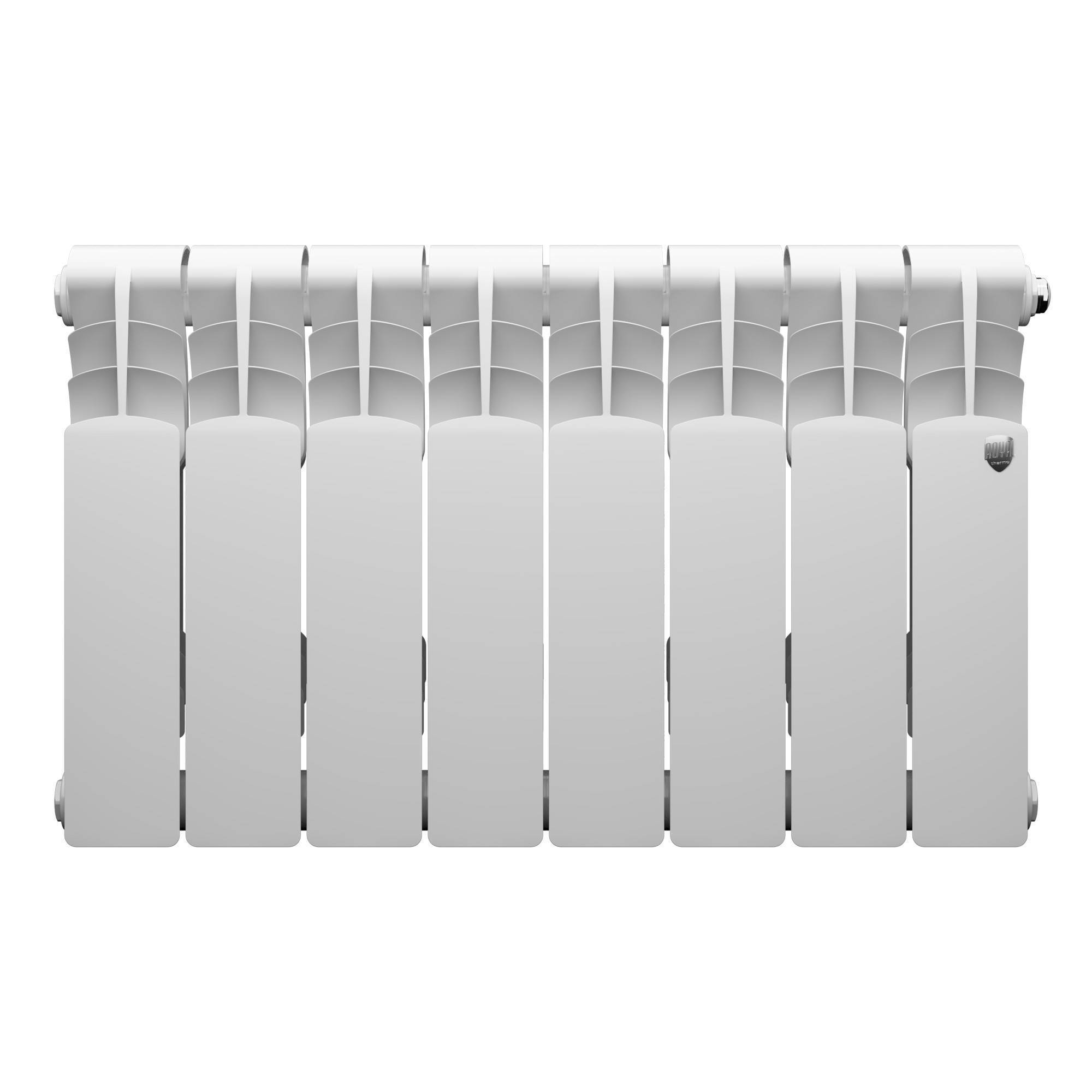 Радиатор биметаллический Royal Thermo Revolution B 350 8 секций боковое подключение 1682416