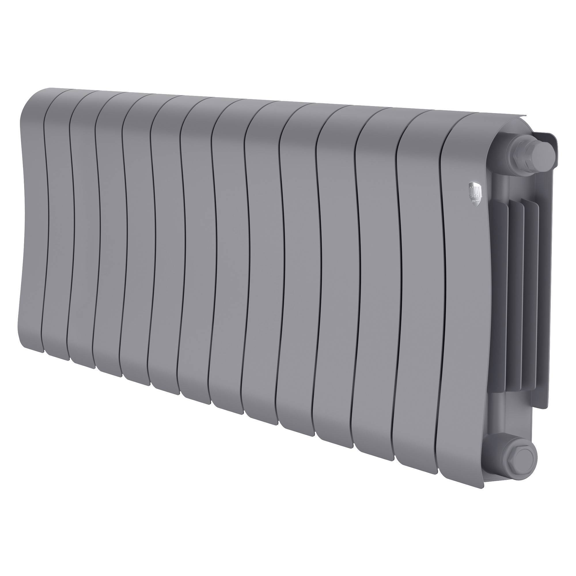 Радиатор биметаллический Royal Thermo Infinity 300 Silver Satin VR80 6 секций нижнее подключение НС-1696353