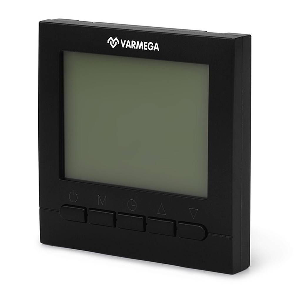 Термостат комнатный Varmega VM19222 проводной черный VM19222