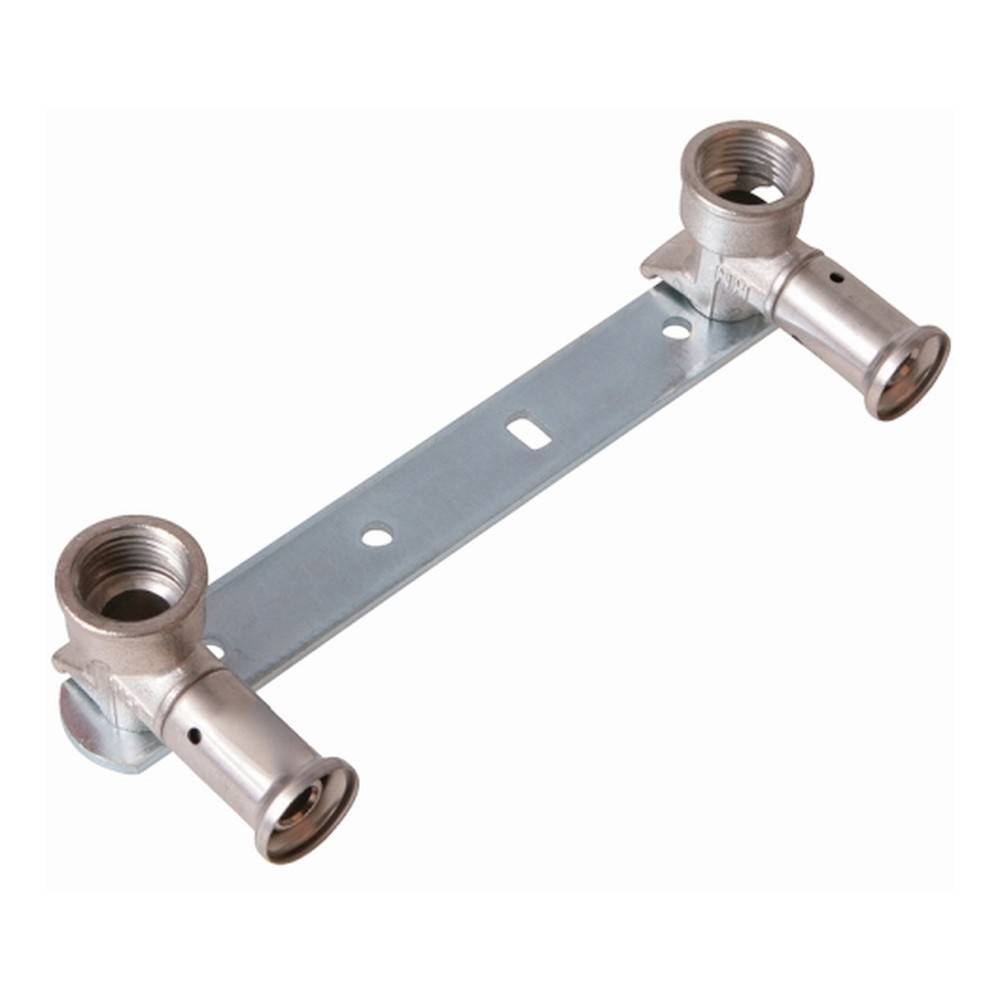 Водорозетка HENCO двойная укороченная латунь пресс 16x1/2 153 мм 15PK-1604