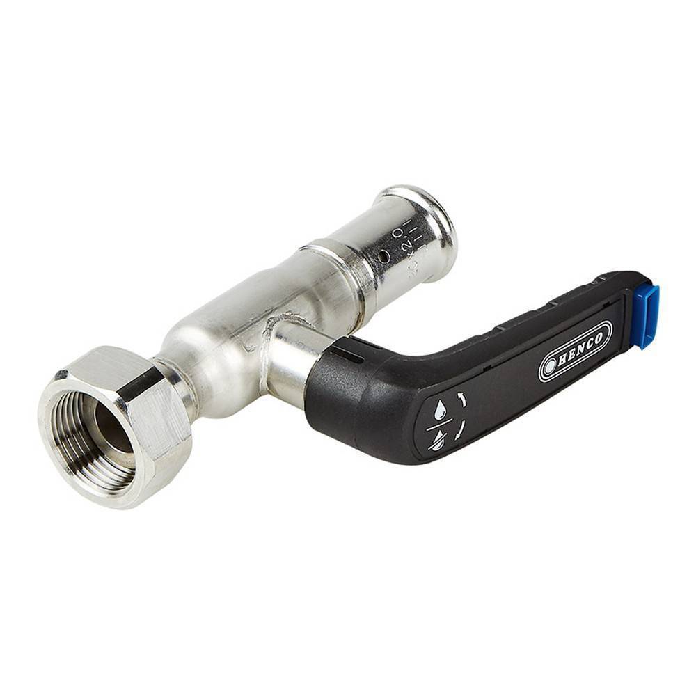 Кран шаровой Henco из нержавеющей стали пресс-накидная гайка 20x3/4 17-2006-M