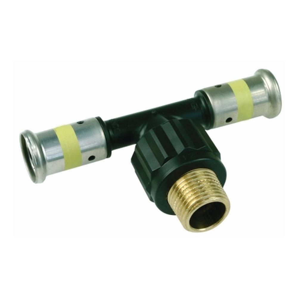 Тройник пресс HENCO 26x1/2x26 НР ПВДФ для газа 1647276