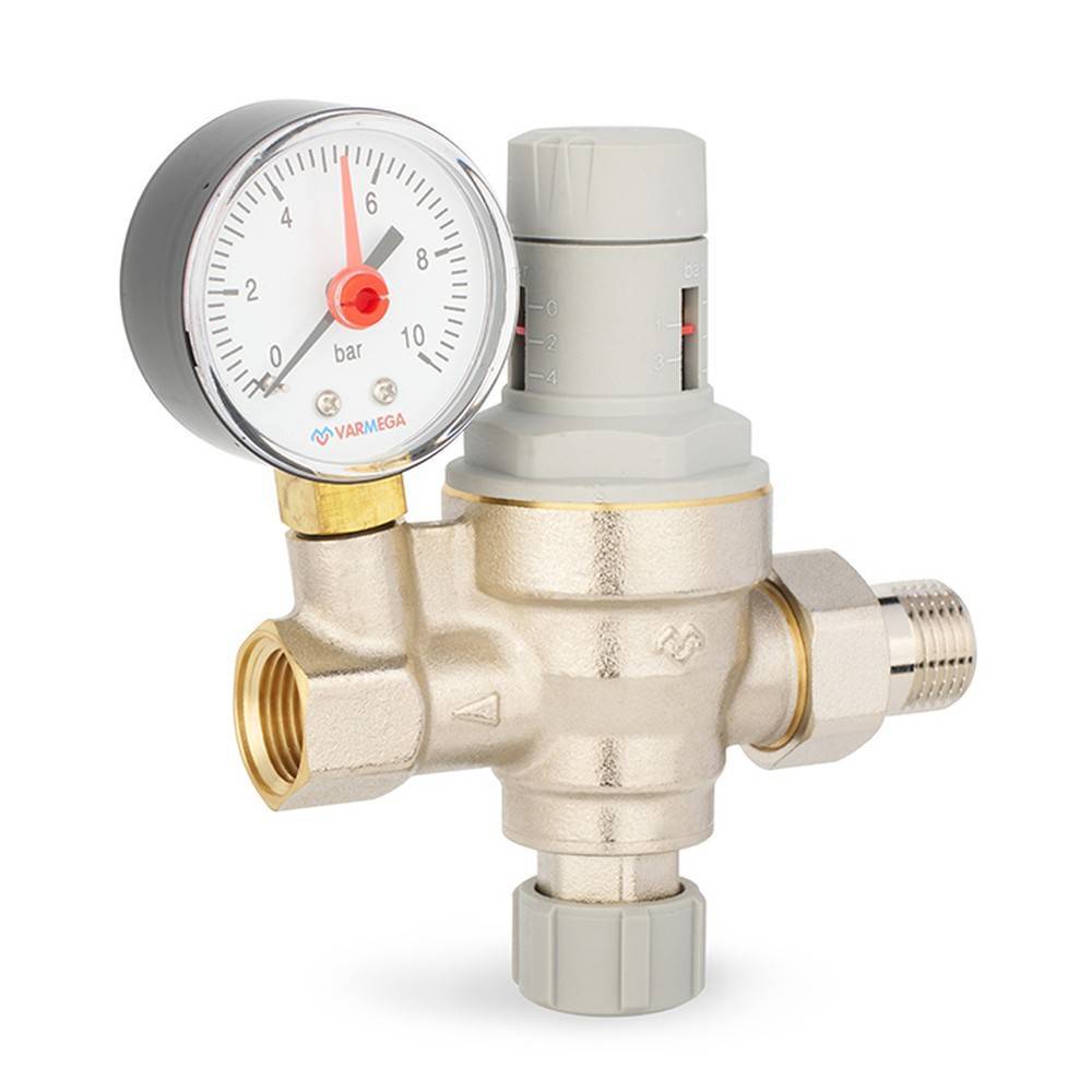 Клапан подпиточный мембранный Varmega 1/2 с манометром VM23001