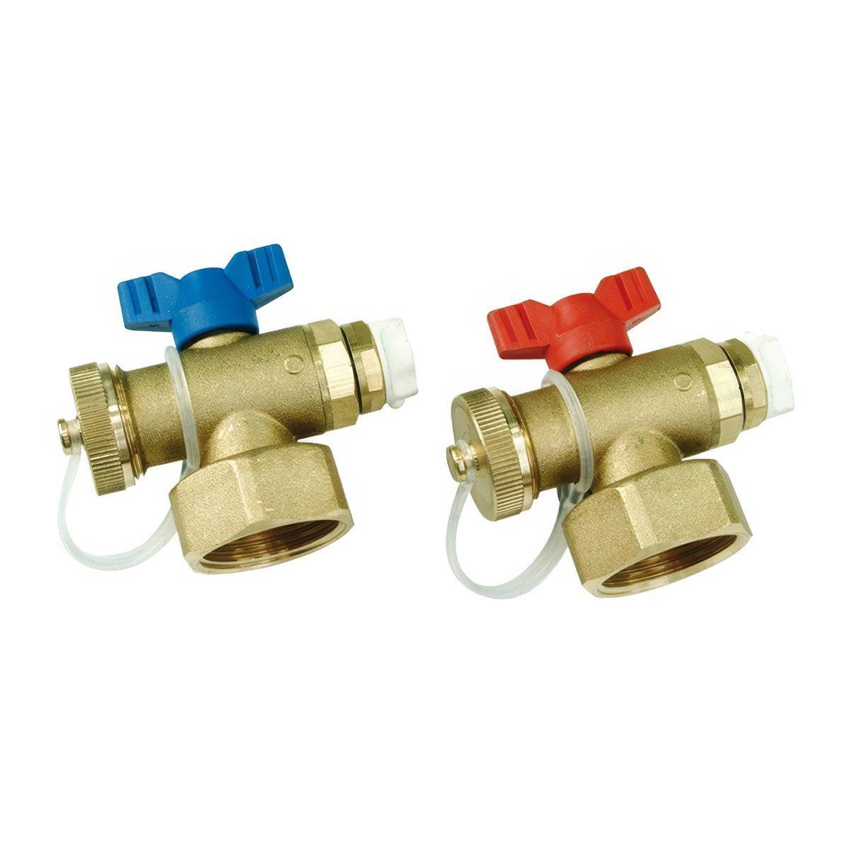 Комплект концевых элементов Henco с шаровым краном и воздухоотводчиком 1x1/2x3/8 2 шт EK-SET2