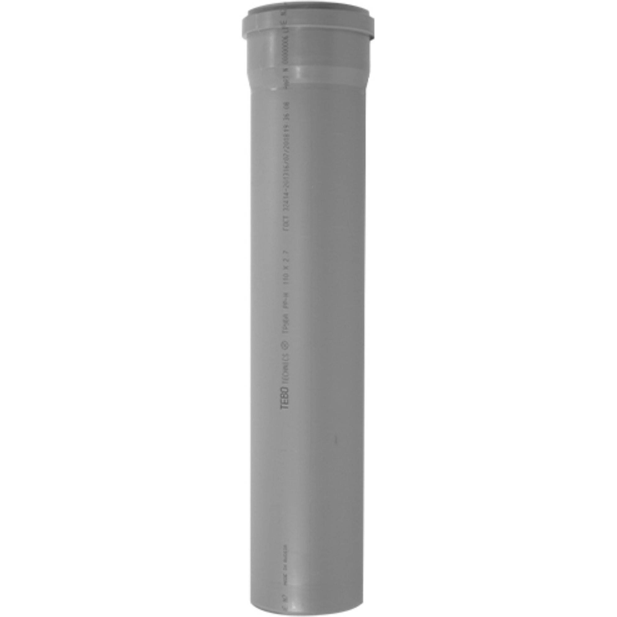 Труба канализационная внутренняя TEBO 32х2000 мм серая 013010107