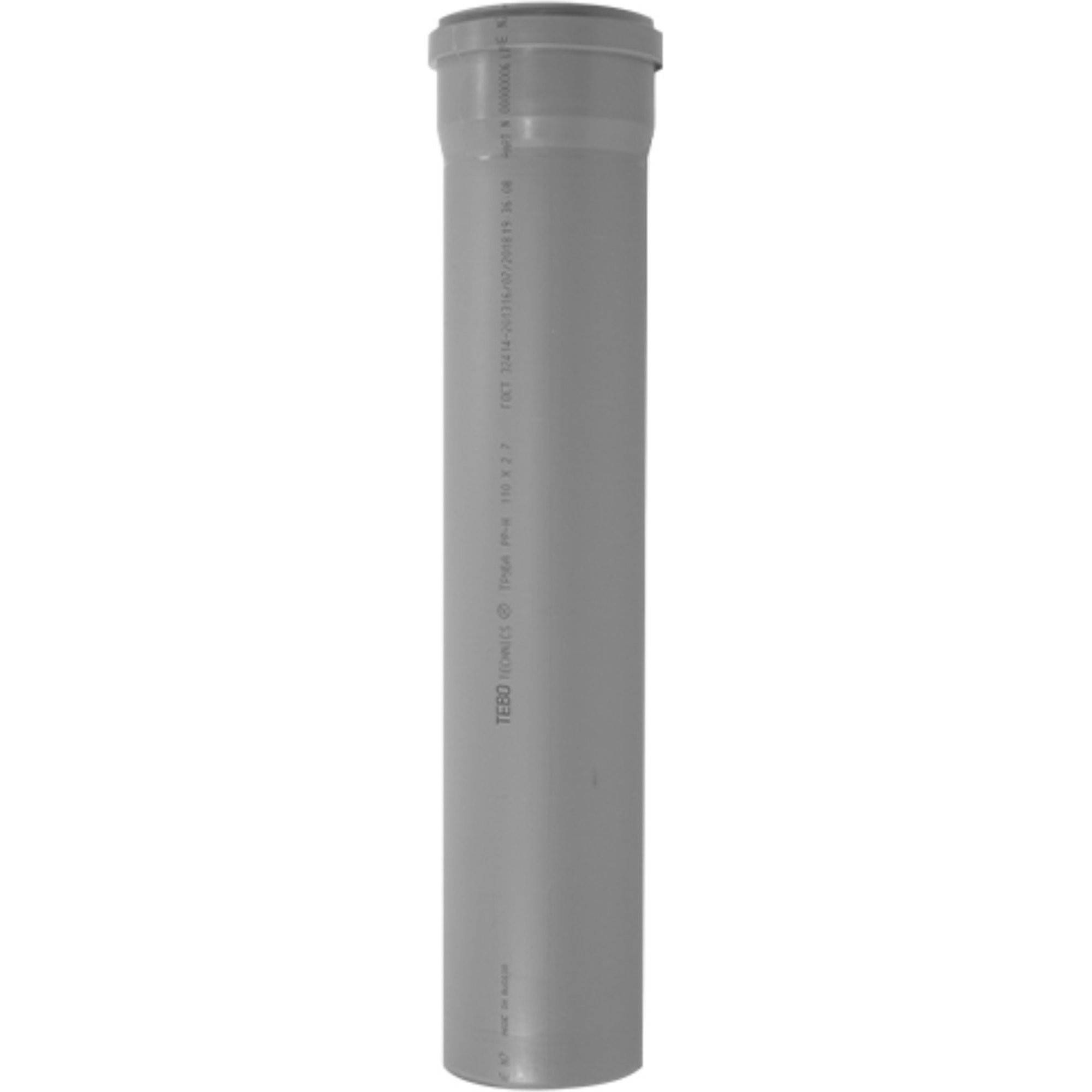 Труба канализационная внутренняя TEBO 32х500 мм серая 013010103