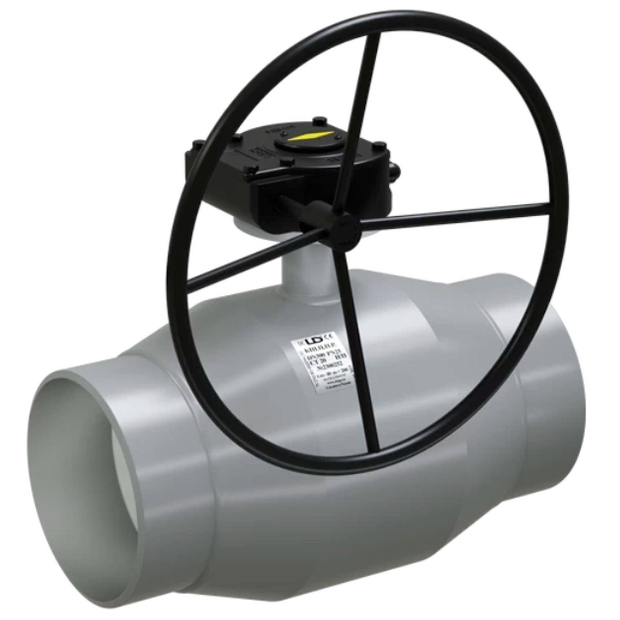 Кран шаровой стальной LD Ду150 Ру25 приварной полнопроходной с редуктором К.Ш.П. 150.025.П/П.02