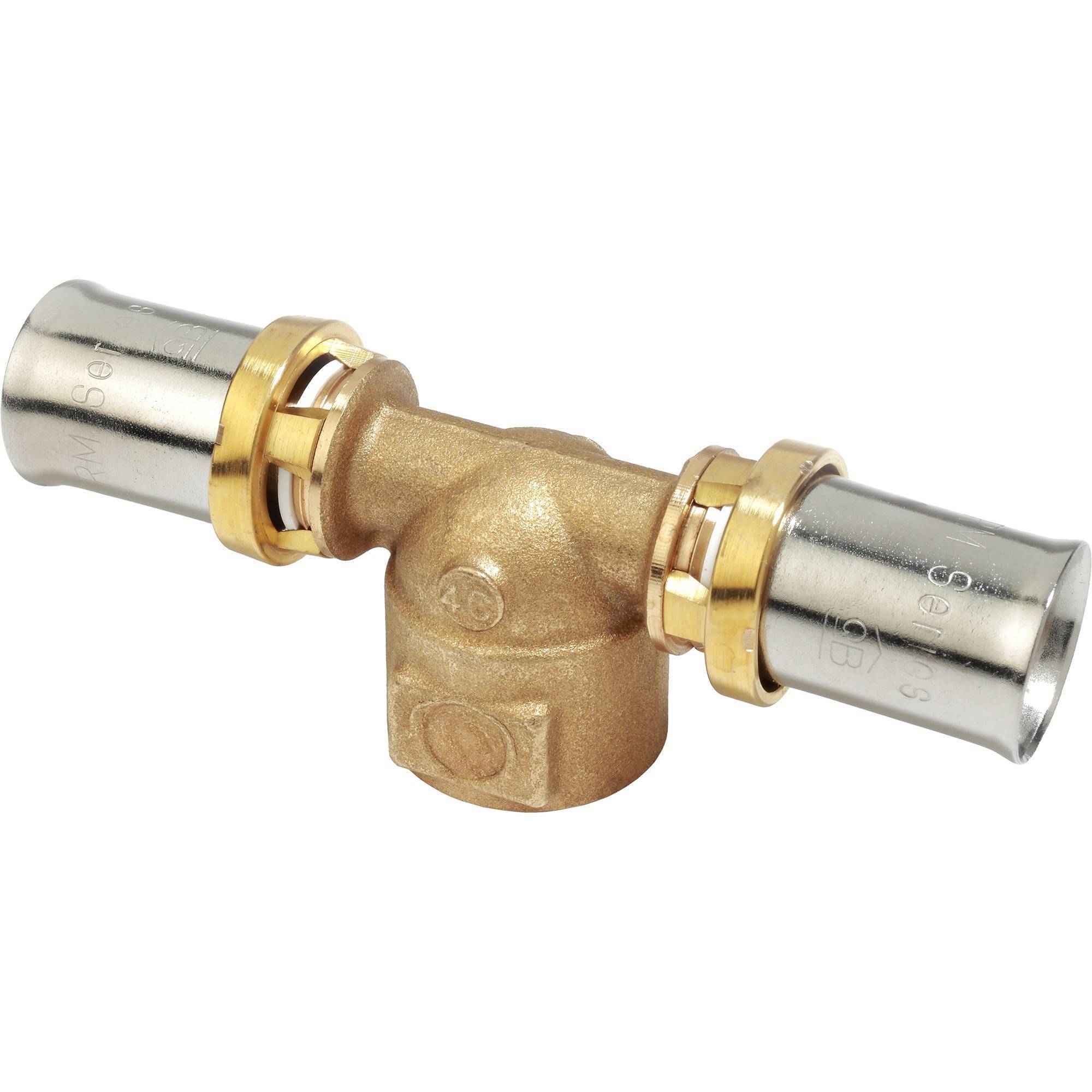 Тройник-пресс Giacomini Multipress 26 мм x 3/4 ВР латунь RM154Y049