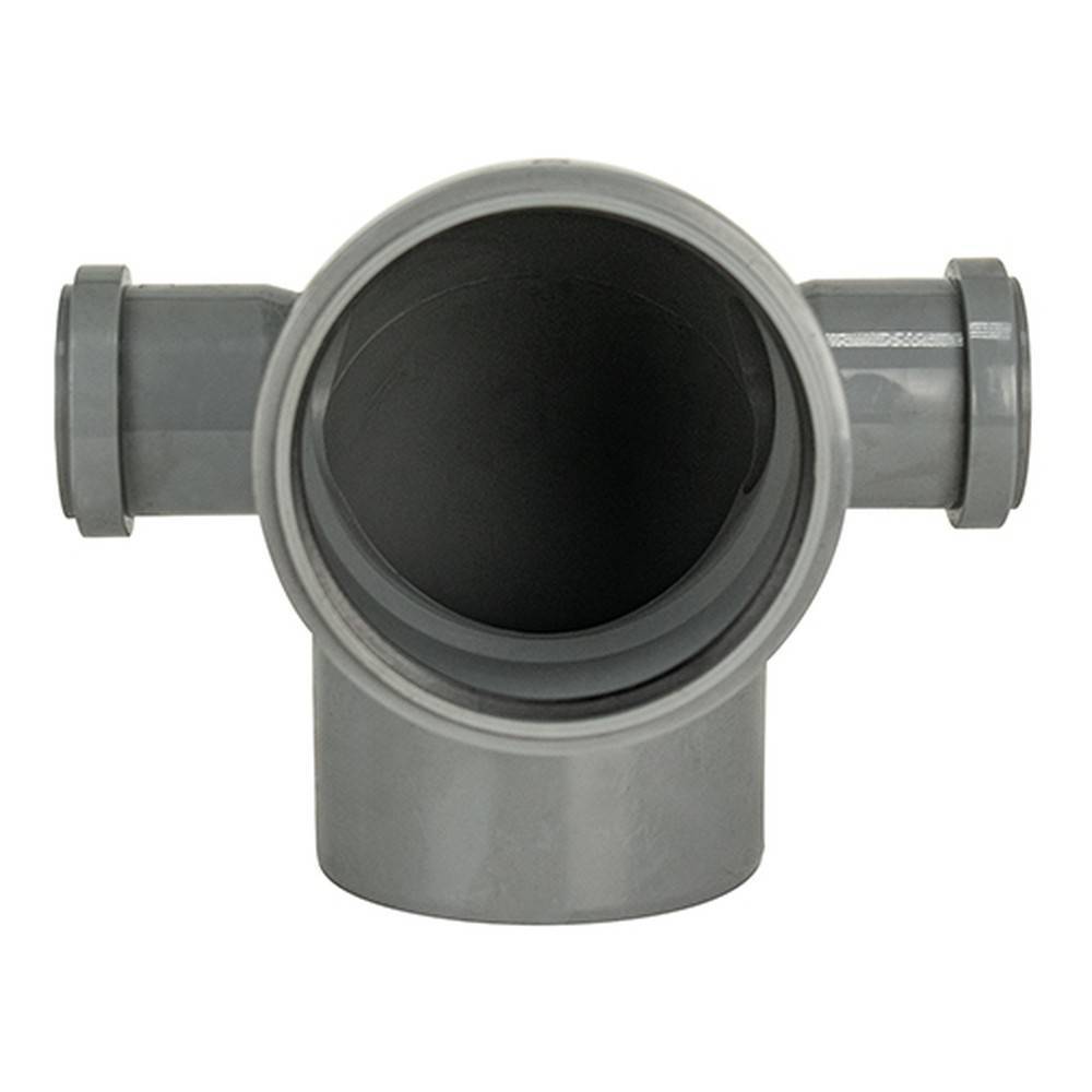 Отвод TEBO для внутренней канализации 110х87° с выходом правый 50 мм серый 013021302